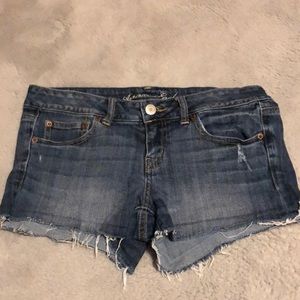 Lightly distressed shorts